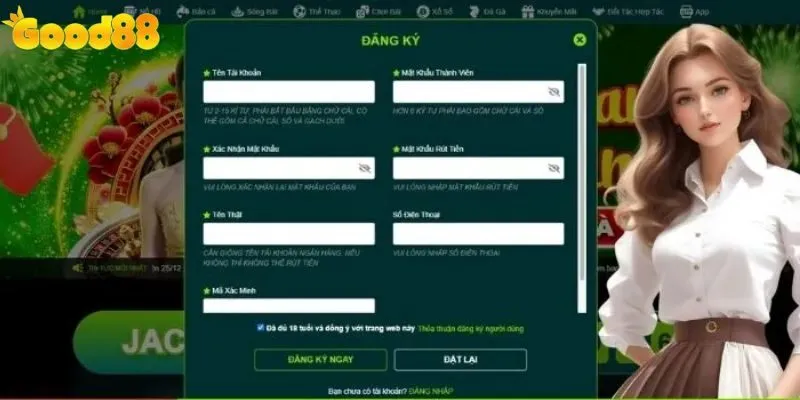 Đăng ký Good88 đơn giản với 4 bước thực hiện