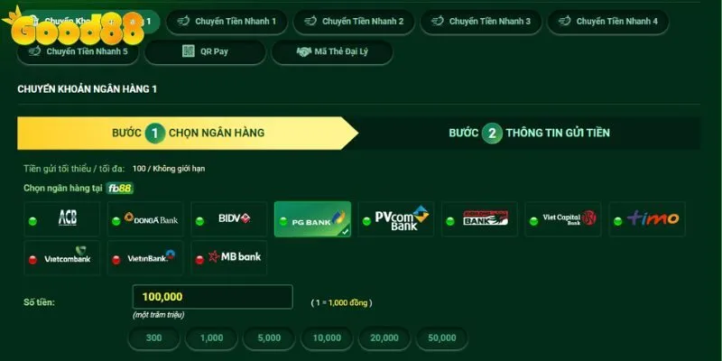 Hướng dẫn cách nạp tiền Good88 đơn giản thành công ngay